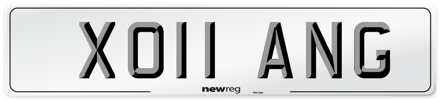 XO11 ANG Number Plate from New Reg